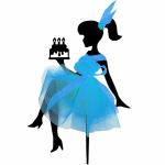 Ubuntu - Fabulous Sitting Girls Cake Topper - Size 6