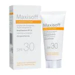 Maxisoft Sunscreen Lotion SPF 30 50 ml|With Pomegranate, Aloe Vera, Mint, Liquorice, Orange, SPF 30, Paraben Free, Mineral Oil Free |PABA Free |UVA & UVB Protection|(50 ml Pack Of 1)