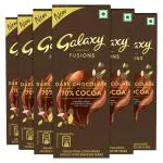 Galaxy Fusions Dark Chocolate Bar With 70% Cocoa, Pack of 6, 56g