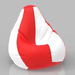 ComfyBean Bag with Beans Filled XXL- Official: Lazy Sacks Bean Bags - For Teenagers - Max User Height : 4.5-5 Ft.-Weight : 45-50 Kgs(Model: Solids-Red White)