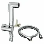 RN ABS Body Health Faucet for Toilet with Wall Hook and 1 MTR Tube | Heavy Duty Jet Spray for Toilet Chrome Finish_5540