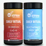WISHNEW WELLNESS Daily Ritual Men Duo: Daily Ritual Triple Strength Fish Oil + Daily Ritual Men 18+