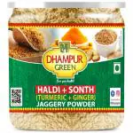 Dhampur Green Turmeric & Ginger Jaggery Powder 300g | Spiced Jaggery, Masala Gur
