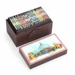Octavius Assortment of Fine Teas in Wooden Box Taj Mahal Print - 30 Tea Bags ( 60gm )