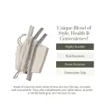 Ecotyl - Elevating Health and Wellness Stainless Steel Straw Bent Set of 2 + Straw Cleaning Brush