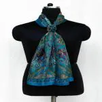 SHREE CARPET AND TEXTILE MAHAL INDIA PRIVATE LIMITED Printed Handmade Pure Silk Scarves & Stoles For Women