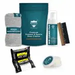 ROYAL CARE PROFESSIONAL Shoe Cleaner Foam Kit |FOAM 150 ML + 1 BRUSH + SHINE SPONGE + MICROFIBER CLOTH + SHOE WIPES | Cleaning Foam | Works on Leather, Whites, Nubuck, Golf Shoes, Basketball Shoes, Boots, Sandals