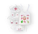 Mini Love Jhabla Chatthi Set Name Ceremony, Namkaran Pooja Dress Set for Born Babies 0-3 Months