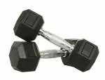 Cockatoo (5 Kg) Rubber Coated Professional Hex Dumbbells, Pack of Two