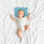 Kradyl Kroft Baby Head Shaping Pillow with 100% Cotton Removable Cover | Applr Biogen Foam Construct | New Born Pillow for Flat Head Prevention (Sail Time)