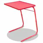 Dozzer Multipurpose Laptop Table Mat Finish Top Work at Home Study Foldable Utility Mate Table (Pink)