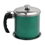 NKK EXPORT IMPORT Kitchen Cooking Oil Container with Strainer GrOil Keeper Storage Can with Stainless Steel Fine Strainer for Kitchen Cooking Storing (GREEN-OILCONTAINER)