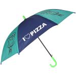 Fendo I Love Pizza Trendy Rain Protection 19 Inch Auto Open Silver Coated Premium Metallic Frame Kids Umbrella For Girls & Boys