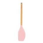 P-Plus International Wooden Non-Stick Silicone Kitchen Utensils Pack of 1 Spatula B Pink