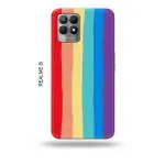 Tweakymod Printed Rainbow Colour Back Cover For Realme 8i
