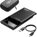 Pibox India 2.5 inch Hard Drive Enclosure Type C, 6Gbps USB 3.1 to SATA III Tool-Free External Hard Drive Enclosure for 7mm/9.5mm 2.5