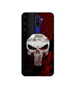 Casotec Punisher Skull Design 3D Printed Hard Back Case Cover for Oppo A9 (2020)