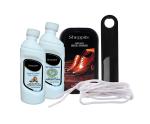 Sheppits Premium Shoe Shiner (Neutral), Shoe Cleaner (Natural), Sneakers Sports Shoes Laces (White), Suede or Nubuck Shoes Cleaner (Natural), & Shoe Horn (Black) Combo | Shoe Care Kit