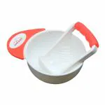 Safe-o-kid High Quality, Grinding Feeding Bowl, Portable Masher/Serving Bowl For Baby Food Preparation- Red Pack of 1