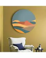 The Artment your artistic apartment Matte Finish Multicolor Round Canvas Wall Decor 50 cm