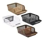 HomeeWare Fridge Space Saver Storage Organiser Box Rack (24x 16.5 x 8cm)-Set of 4