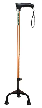 Kds Surgical 3 Leg Copper Dori Height Adjustable Men/Women/Old Age People Patient Walking Stick
