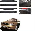 Feelitson Black Car Bumper Protector Safety Guard Scratch For Baleno (Pack Of 4)