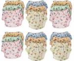 Chinmay Kids Baby Panty for Boys and Girls Reusable Waterproof with Soft Lining Inside Absorbable Plastic Outside- Colorful Print Medium Size - Pack of 18