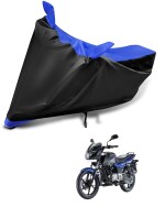 Auto Hub Bike Body Cover for Bajaj Pulsar 150 , Dustproof UV Protection water resistant Custom Fit Cover-(Black-Blue)