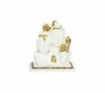 Kartique Home Decor Brass Shiv Parivar Car Dashboard Idol 3 inch