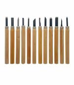 Kidivo Brown Wood Carving Tool Set (Pack of 12)