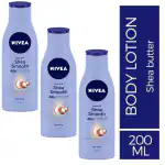 Asl World Cosmo Nivea Body Lotion Shea Smooth Milk 200 Ml (Pack of 3) Dry Skin Type (2 Nivea-shea Smooth-P3)