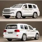INCLUS SHOP 1:32 Land Cruiser Diecast Metal Toy Car For Kid Pullback With Light Sound|Multicolor