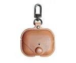 KHR Leather Cover Compatible with Boat Airdopes 161 Protective Leather Case Cover with Carabiner Hook (Brown)