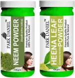 Park Daniel Pure And Natural Neem Powder And Heena Leaf Powder, 100 G Each (Combo Of 2) |Hair Care|Dandruff Control hair Powder|Healthy Strong Hair Mask
