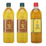 BHUVANAESWARI Cold Pressed Groundnut Oil(2 Ltr), Sesame Oil(1 Ltr), No Chemicals/ Pesticides | Natural Ingredients | No Chemical Refinement | Net Vol of 1 Bottle - 1000ml / 1 Liter (Combo of 3)
