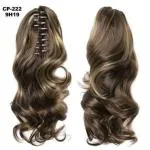Trendy Club Brown 18 inch Silky Straight Synthetic Hair Extensions for Women and Girls