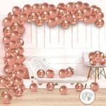 Zyozique Rose Gold Balloon Arch Kit 51 PCS Rose Gold Balloon Garland Kit Rose Gold Balloons for Birthday Wedding Anniversary Bachelorette Party Decorations