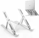 MyHomesWorld Height Adjustable Laptop Stand For Desk, Portable Laptop Holder, Foldable Notebook Stand, Desktop Ergonomic Ventilated Laptop Riser for Macbook,Dell,Lenovo,Hp,Asus,Acer 12 Inch /13 Inch /14.1 Inch /15.6 Inch Laptops