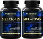 Naturewell Melatonin 5 Mg Tablets With Tagara 125Mg Sleeping Aid Pills, 60 Capsules Each (Pack Of 2)