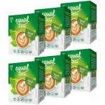 Equal Stevia Natural Sweetener, Sugar Free, 100 Sachets - Pack of 6