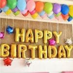 FANEX Solid Foil Happy Birthday Letter Balloons (Pack of 13)