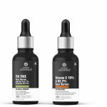Khadi Organique Tea Tree & Vitamin C Face Serum for Glowing Skin (Pack of 2) 60 ml