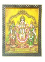 Framtastic Lord Murugan with Devasena and Valli Rectangular Photo Frame