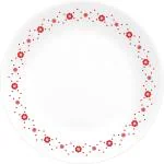 CORELLE Pack of 6 Glass Livingware Crown 17 cm Small Plate Pack Of 6 Dinner Set (Multicolor, Microwave Safe)