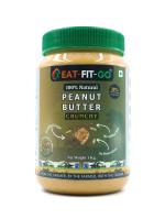 EAT-FIT-GO All Natural Peanut Butter Crunchy 1kg | 30g Protein | 100% Roasted Peanuts | Unsweetened | No Added Sugar & Salt | Non GMO | High in Protein Spread | Cholesterol Free | Nut Butter