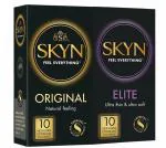 Skyn super soft original condom, +Skyn Elite ultra thin condoms for him and her(with Skynfeel technology) - 20 count pack of 2
