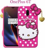 Aviaaz OnePlus 6T Hello Kitty Pink Silicon Back Cover