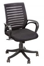 Da URBAN Boom 02 Black Mesh Mid Back Revolving Chair with Wheels 58.42 cm x 60.96 cm x 109.22 cm