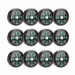 THORKHAN 12Pcs Oil Filled Compass, Mini Pocket Button Compass for Camping, Hiking, Boating